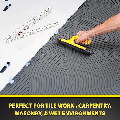 Miniatura 7 de Perfect Measuring Tape Co. FR-72 Carpenter's Folding Ruler - Regla de construcción de compuesto ligero (palo plegable) con fracciones de pulgadas de