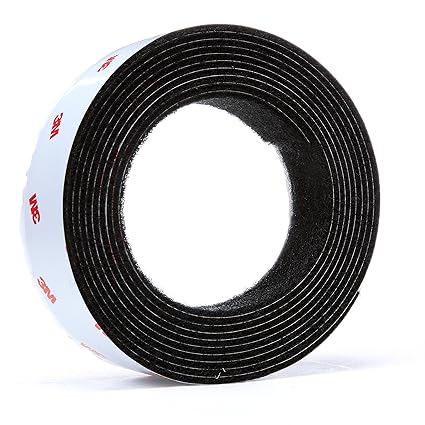 3M Fastener TB3526N/TB3527N Hook/Loop Black, 1 in x 10 ft (1 Mated Strip/Bag) by 3M