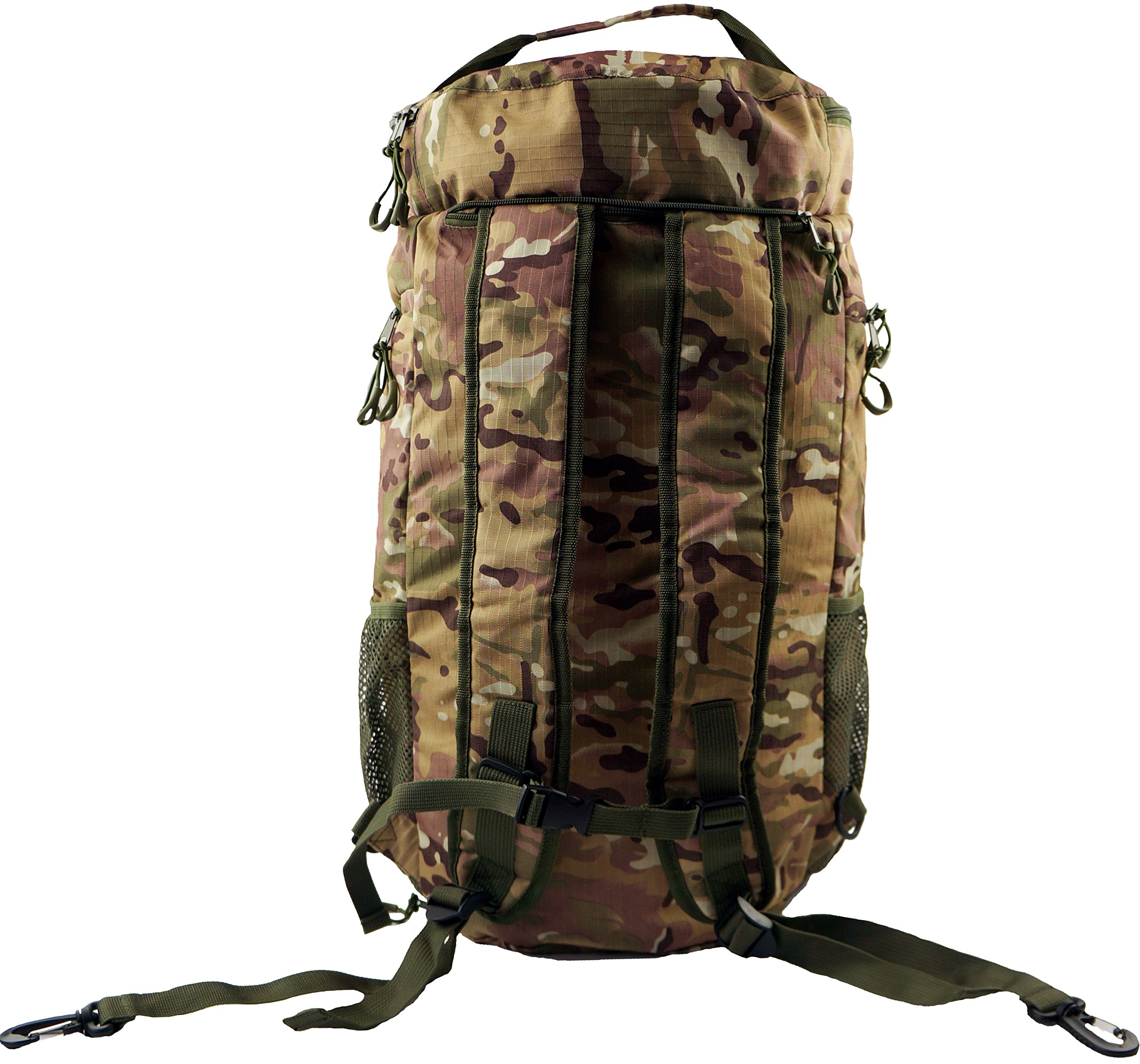 Best Travel, borsone da viaggio sportivo pieghevole, impermeabile, in nylon, zaino, borsa da palestra, sacca leggera multifunzione, 10478842, CAMO, 24" by 14"