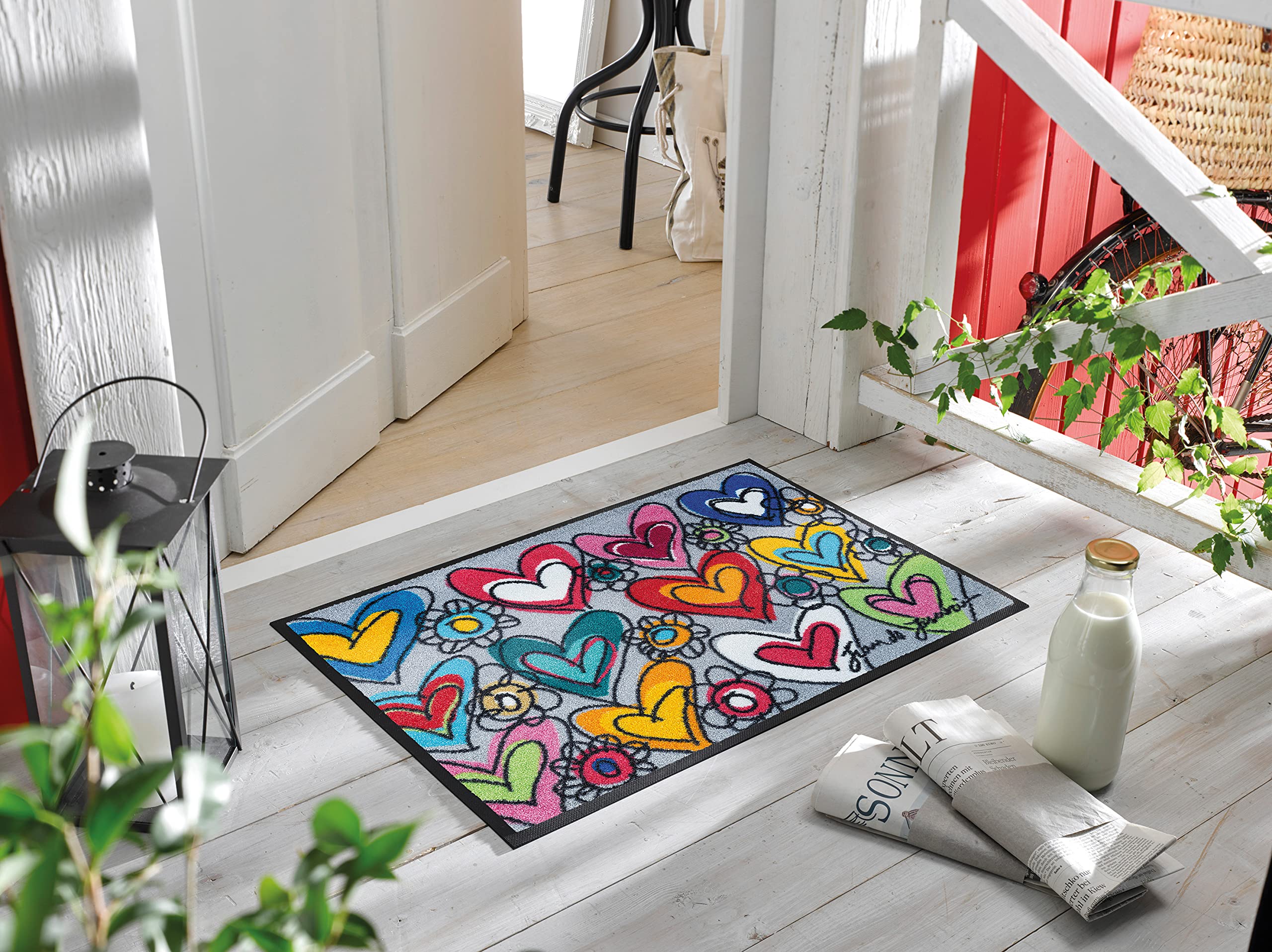 Wash+Dry - Alfombra with Love, All Things Are Possible 50x75, Colorido