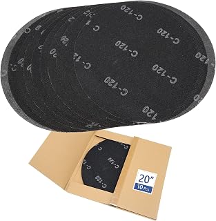 HUAALIUCHE 20" Sanding Screen Discs - Mesh Floor Sanding Screen - Black Silicon Carbide - for Wood Floors (10 Pack, 120 Grit)