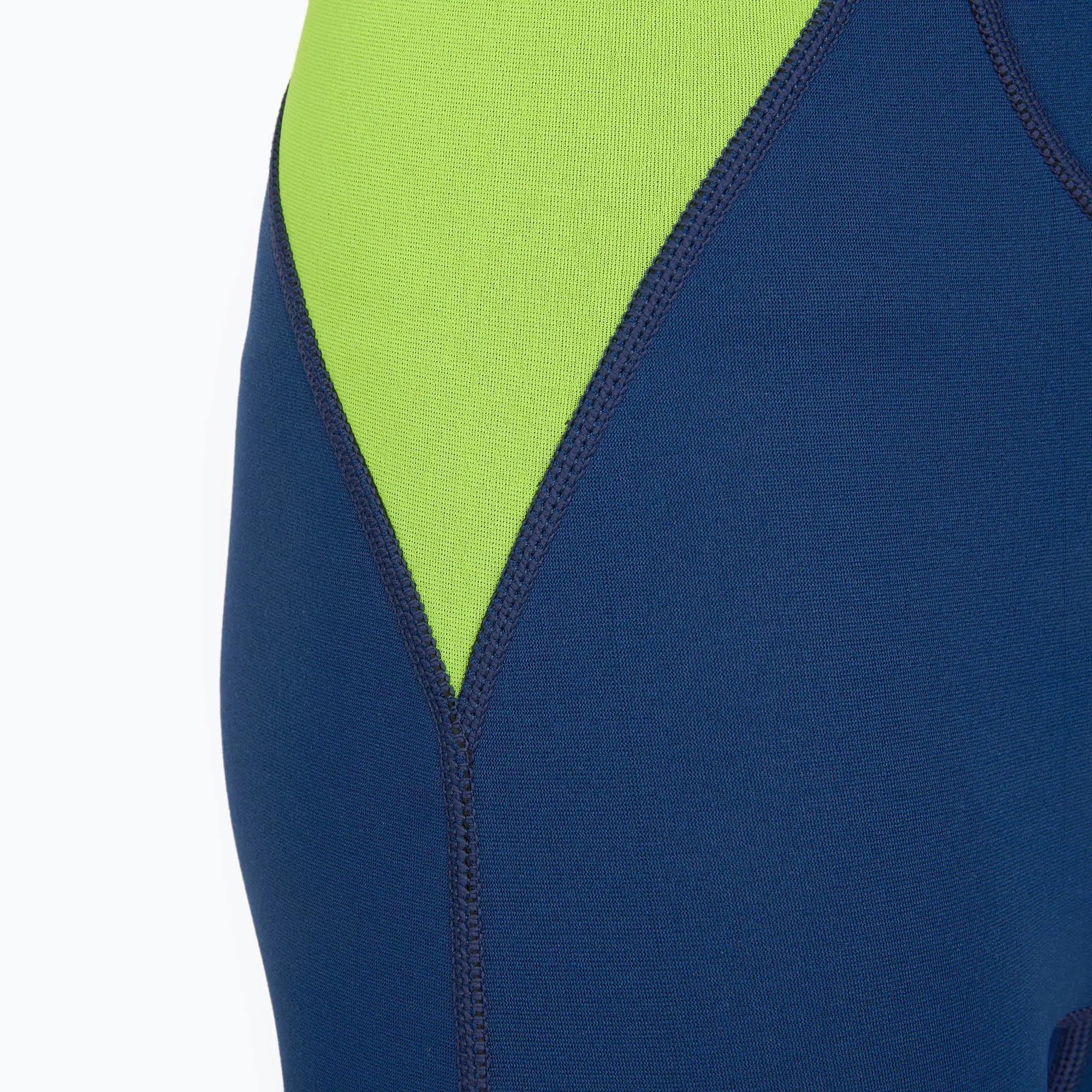AQUASTIC Wavey JRG Traje de Neopreno de 2 mm para niños, de Manga Corta, con Cremallera Trasera, Aislamiento térmico, para natación, Sup y Snorkel, para niños y niñas, Azul Marino