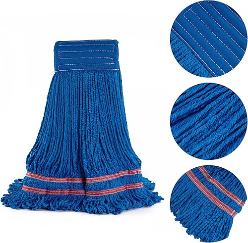 Miniatura 4 de Matthew - Trapeador de microfibra de limpieza resistente, repuesto de cabezal de trapeador húmedo, excelente absorción, capacidad de lavado premium,