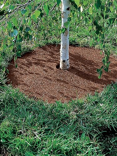 Miniatura 2 de Gardener's Supply Company Alfombrilla protectora de fibra de coco resistente a la intemperie para anillos de árbol, control de malezas y protección