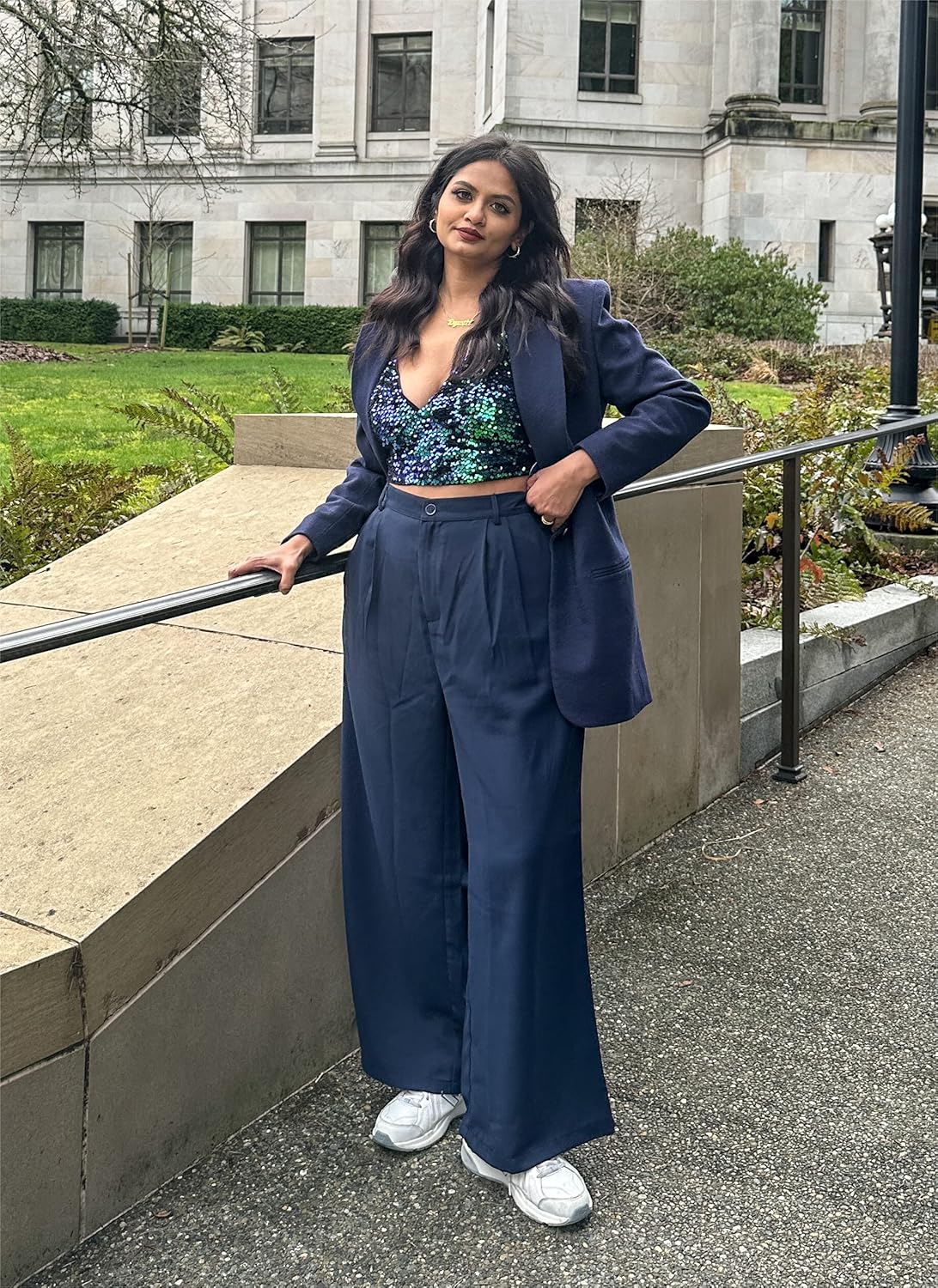 GRAPENT Wide Leg Pants for Women Work Business Casual High Waisted Dressy Pants Flowy Trousers Office - Image 6