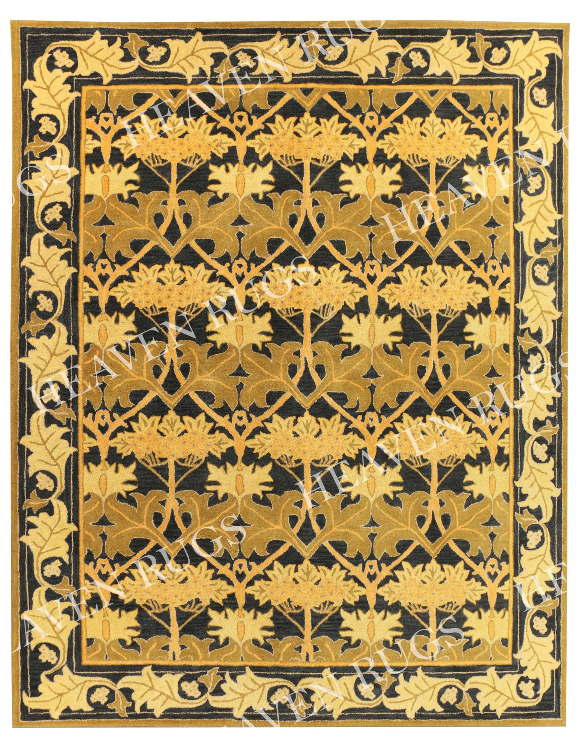 Tapis touffeté en laine Cecil Gold fait main haute qualité