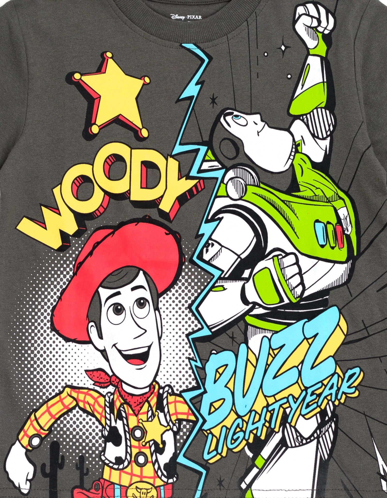 Buzz Lightyear und Woody Toy Story - 2er-Pack - Kurzarm T-Shirts für Kinder - 100% Baumwolle