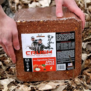 Ani-Logics Outdoors Crush Apple Block Attractant - Long-Lasting Deer Feed & Attractant for Herd Health, Antler Growth, and Consistent Site Visits - 20 lb