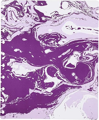 Vista 252 de Talia - Agenda personalizable con aros, (Fireworks Deep Lake, con discos Deep Lake, tamaño mediano (7.5 x 9.75 pulgadas).