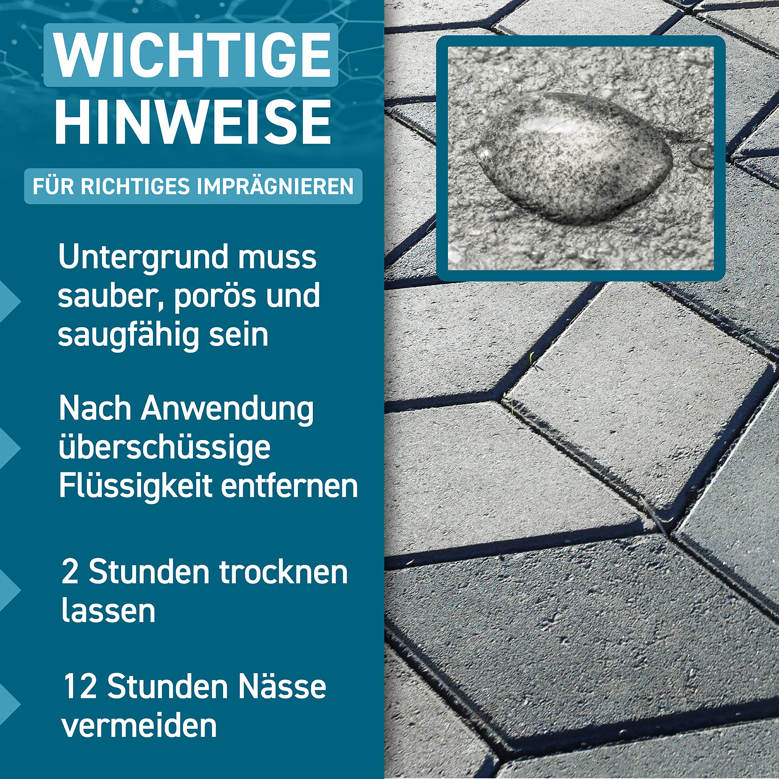 PLINTEX® Steinimprägnierung Außen & Innen 5 L für ca 40-60m² - Universelle Fassaden & Stein Imprägnierung für Naturstein, Beton, Granit & Pflasterstein - Stein-Versiegelung I Made in Germany