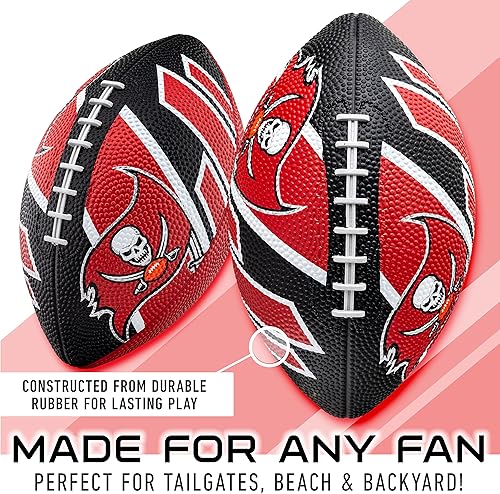 Vista 88 de Franklin Sports NFL Team Footballs - Rubber Youth Mini Balls for All Teams - Kids 8.5" Football + Air Pump Sets - Official NFL Licensed