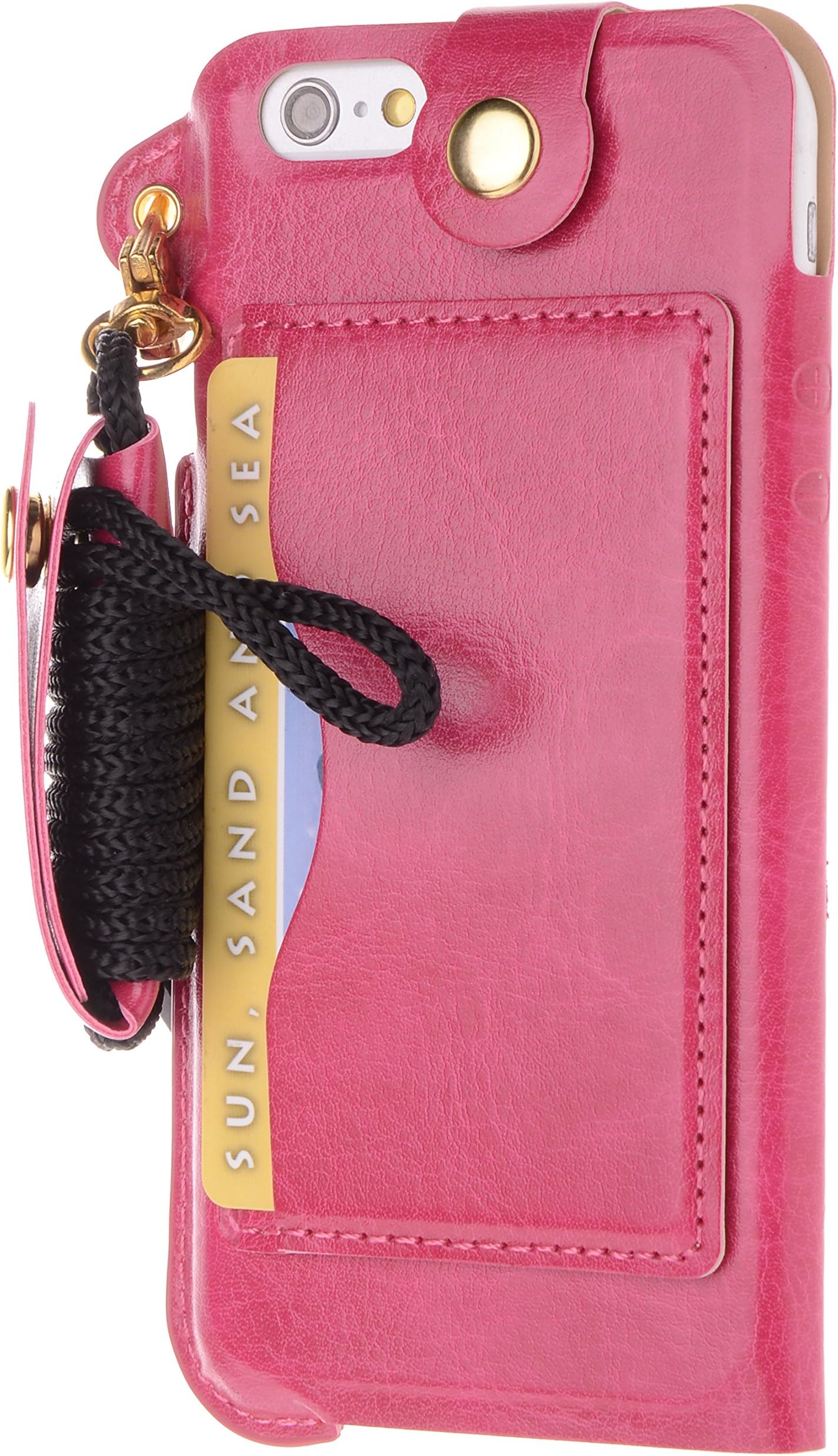 iPhone 6s Plus Case, Boilfish iPhone 6 Plus (5.5) Case [Neck Strap Series] [Card Holder] - Leather Case for iPhone 6 Plus (5.5) - Kick Stand (PULPC-T-001)iPhone 6s Plus(5.5in) Red