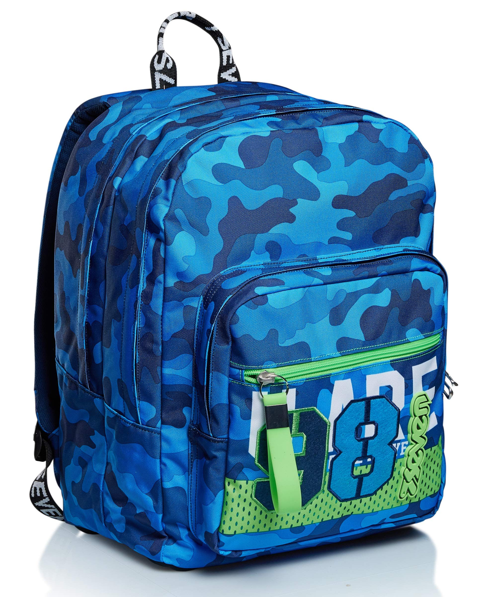Seven New Fit Backpack, Double Compartment, School & Travel, Bottle Pocket, Children and Children, Water Resistant