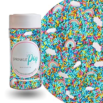 Sprinkle Pop Youre My Rainbow Sprinkle Mix, Heavy on Blue Jimmies, 4oz
