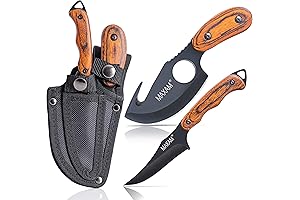 Maxam Deer Skinning Knife Set - Ideal for Big Game and Small Hunting