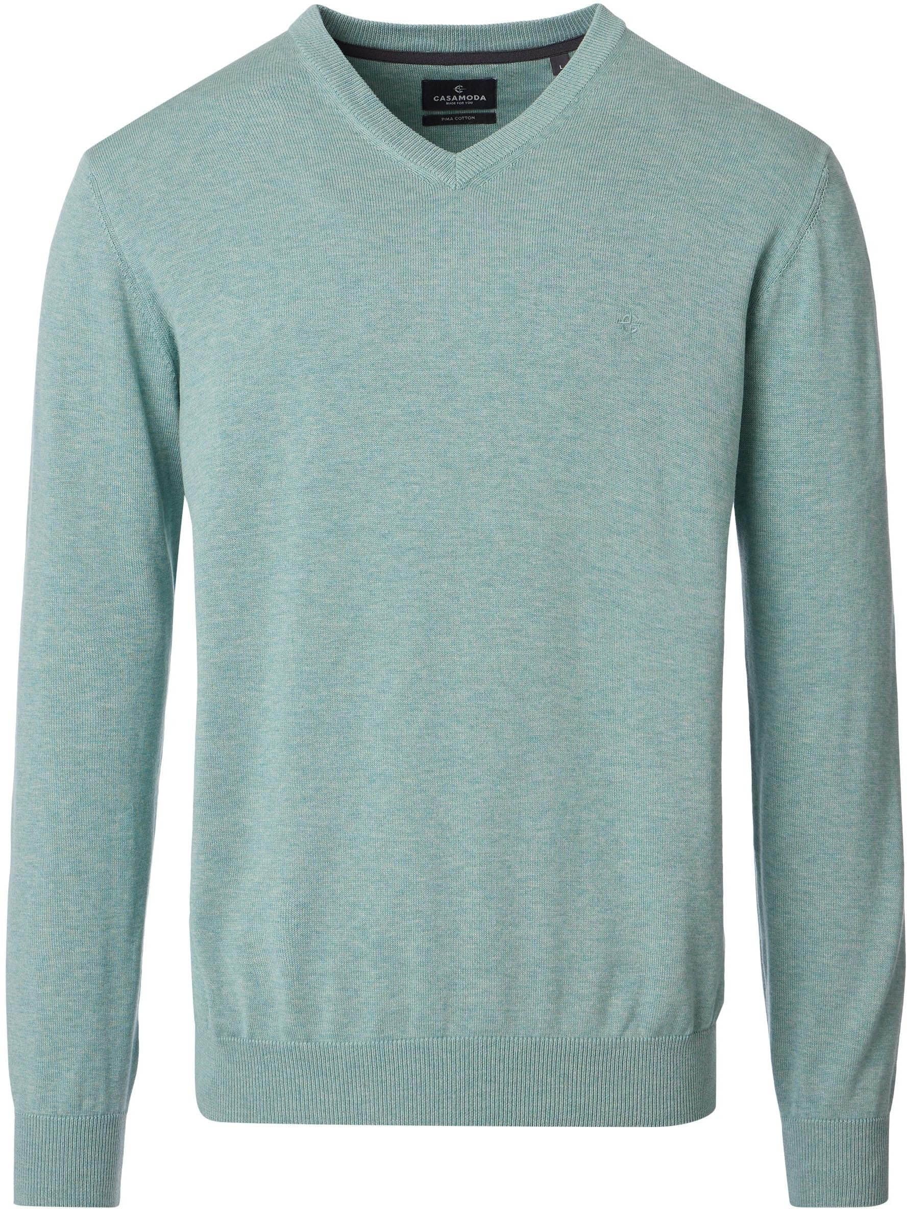 Casamoda Men's Green (333) V-Neck Plain Elasticated Waistband Jumper, 4XL