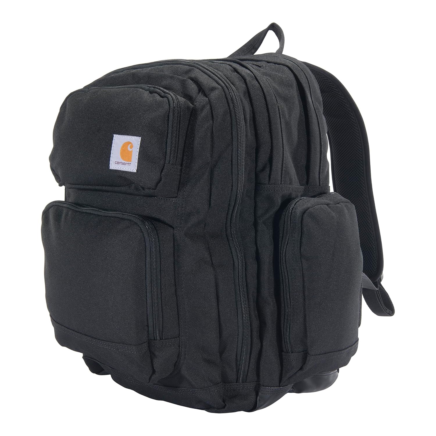 Carhartt 35L Triple-Compartment Backpack Durable Pack with Laptop Sleeve and Duravax Abrasion Resistant Base Black