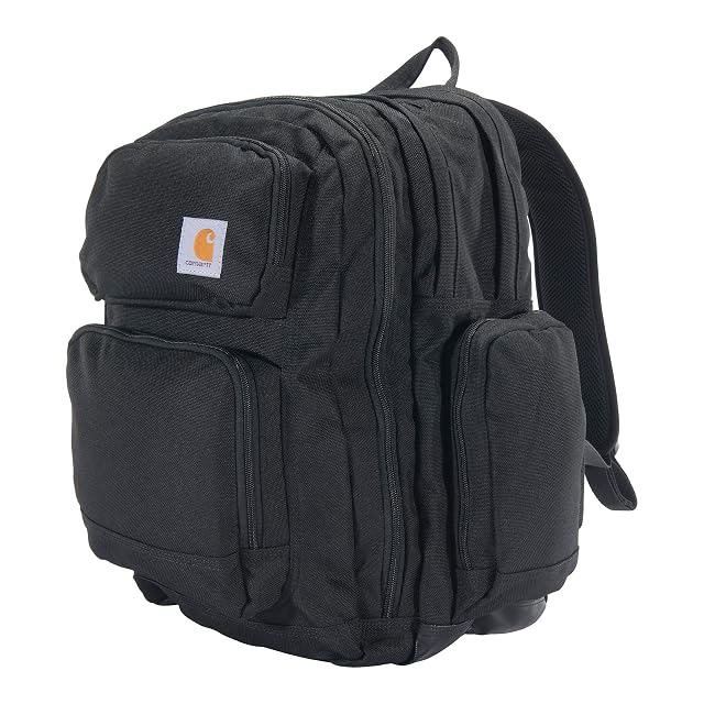 Carhartt 35L Triple-Compartment Backpack Durable Pack with Laptop Sleeve and Duravax Abrasion Resistant Base Black