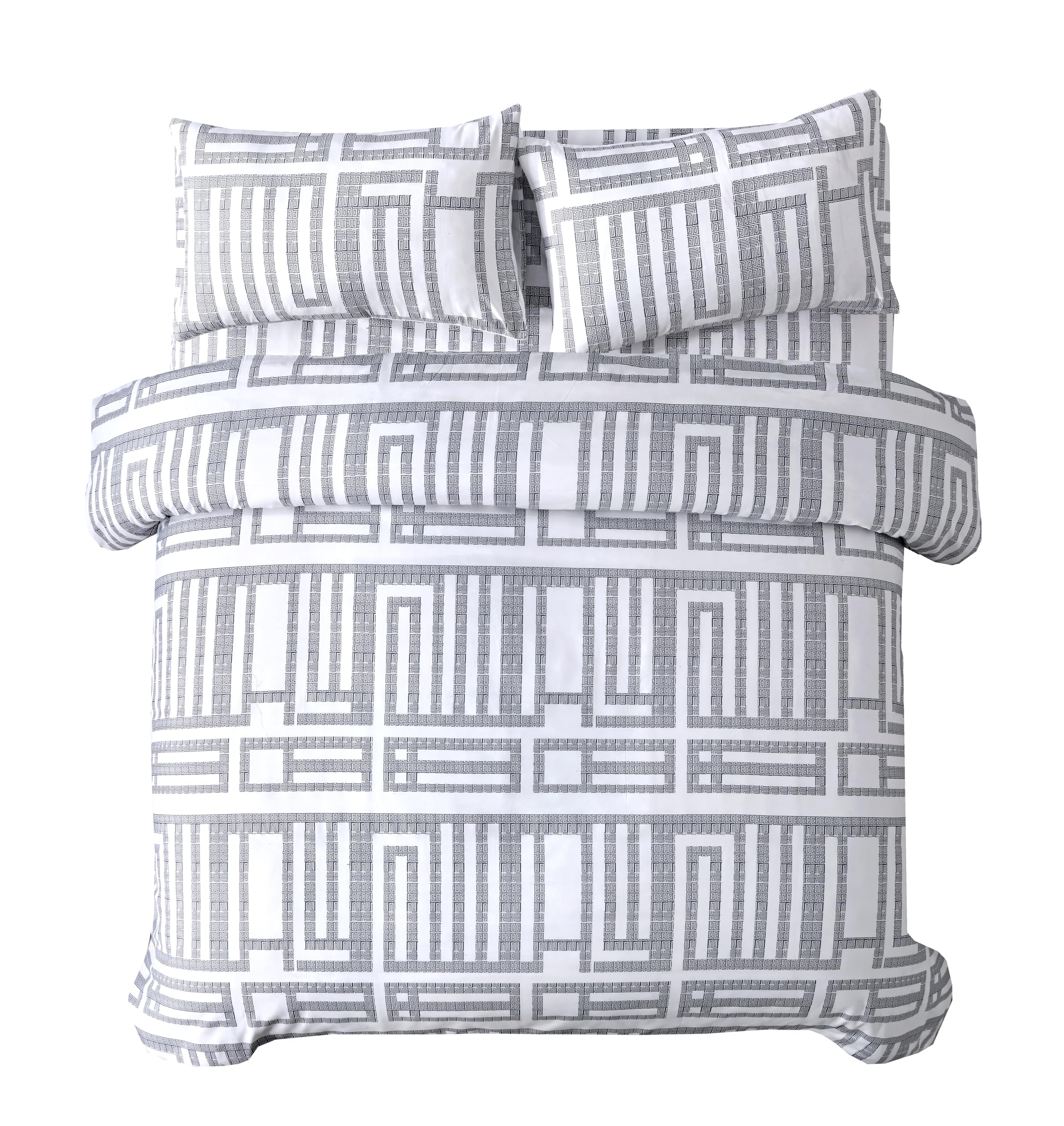 StylemyBedroom Marble Floral Duvet Cover Set - 4pc Bedding Set (Vero Grey, Double) — image 1