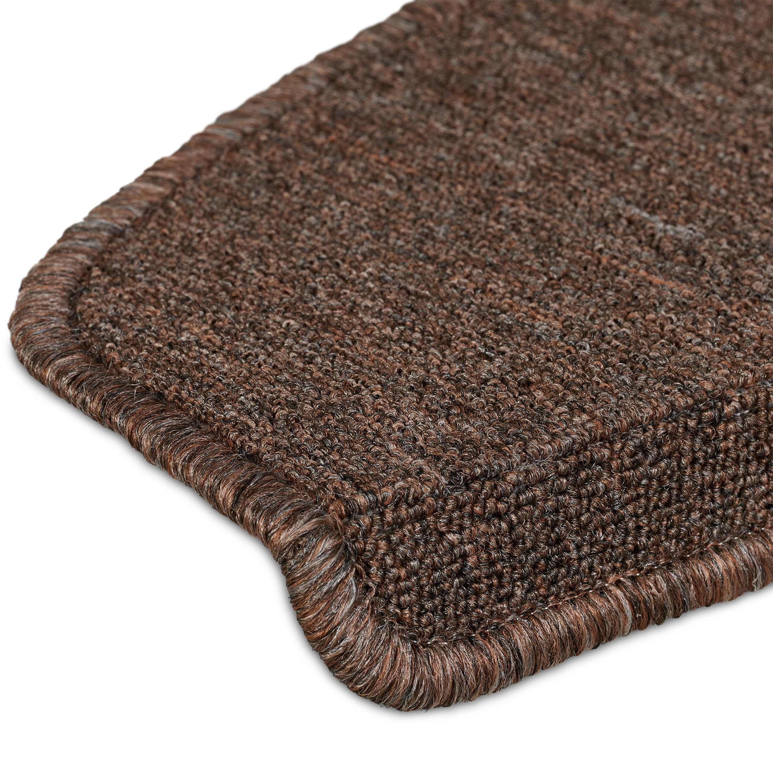 Relaxdays Tappetini Antiscivolo Scale Interne, Set 15 Tappeti Adesivi Gradini, 65x24 cm, Strisce Coprigradini, Marrone
