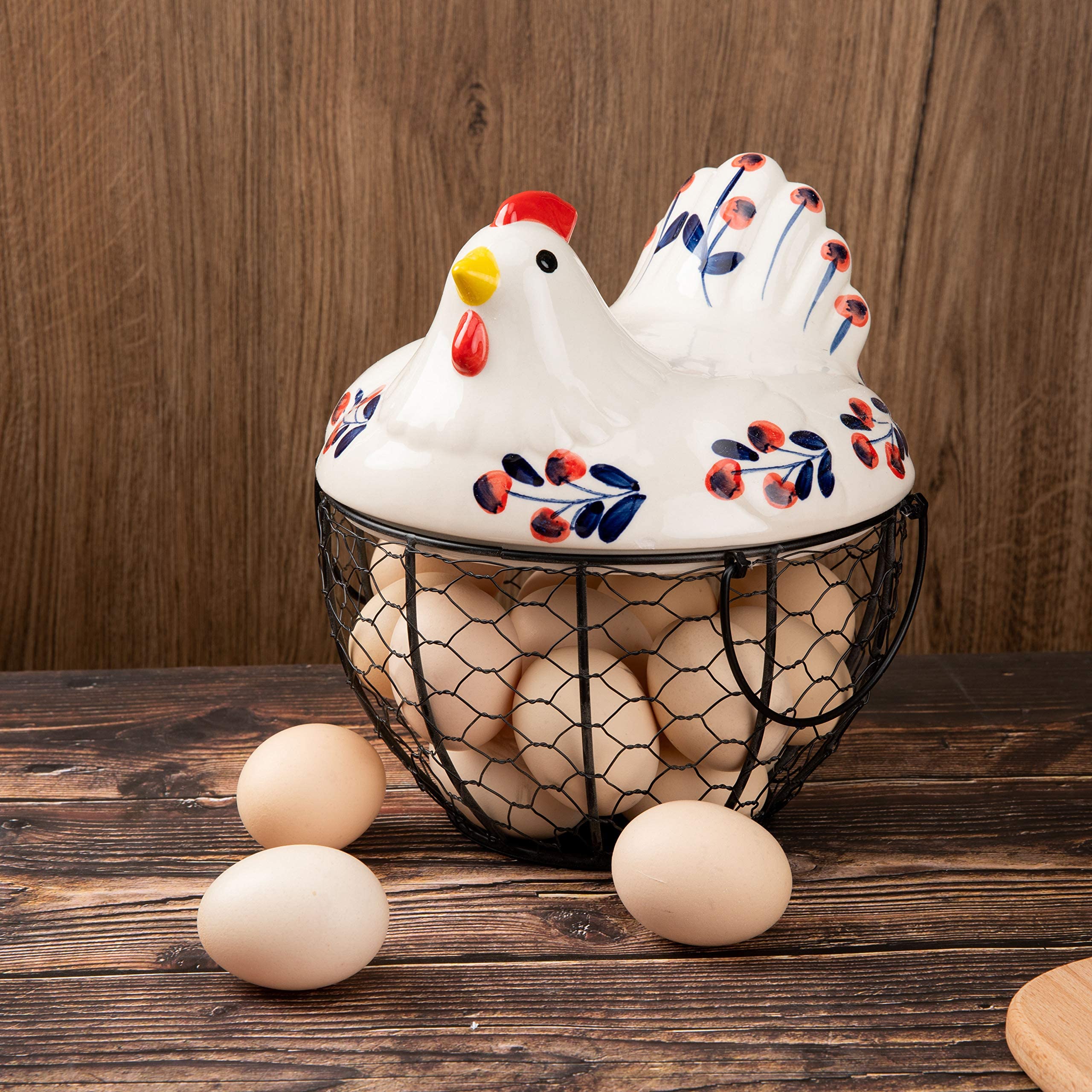 Set 2 Portauova A Forma Di Vaso Di Fiori Con Cucchiai A Pala - Rustico E Originale Per Colazioni Divertenti