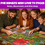 QUOKKA Puzzles 1000 pièces adultes — Ville d'Emeraude — Puzzles adultes avec des tâches secrètes & Histoire audio de Fairy Tale pour la détente profonde pour les amateurs de défi Puzzle