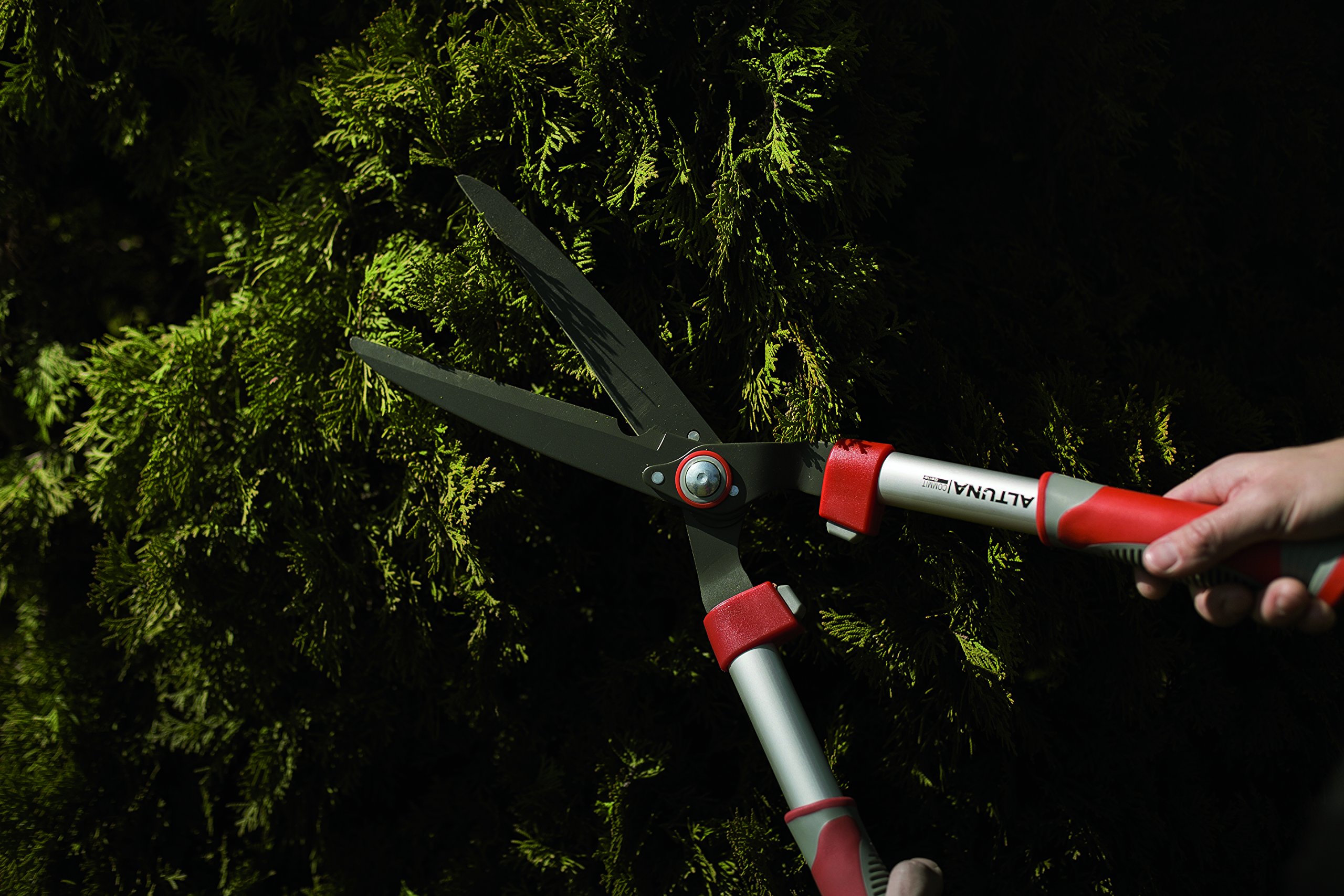Tijera cortasetos jardin 58cm | Lunghezza 58 cm, alluminio rinforzato, impugnatura bimateriale, leggera e resistente per siepi e prato