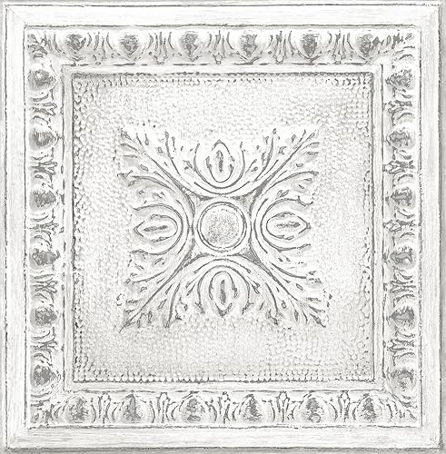 NuWallpaper NU2495 - Papel tapiz de estaño recuperado, color gris