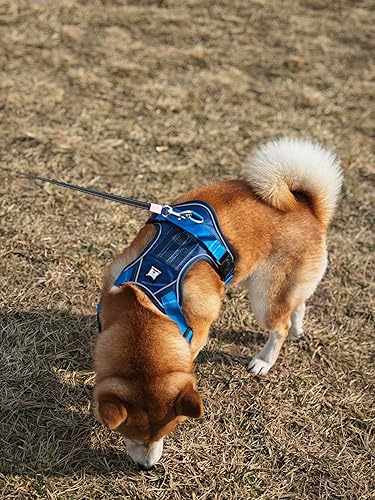 Miniatura 4 de SEVENPENCE Arnés reflectante ajustable para perros medianos y grandes, chaleco para mascotas sin tirones, de fácil control (caqui, XL)