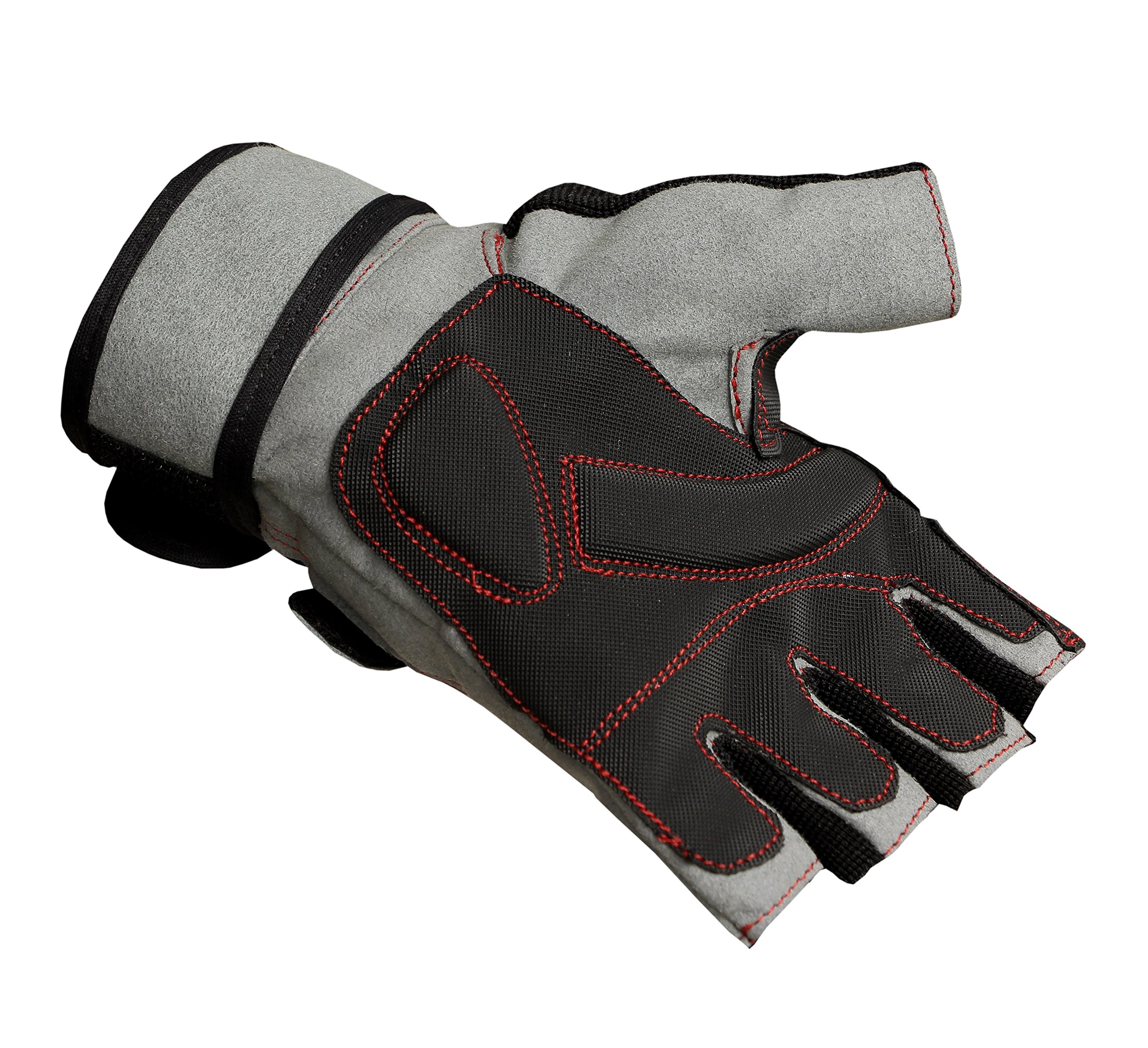 Gel Weight Lifting Body Building Gloves Gym Training Strap Leather Grip (S)