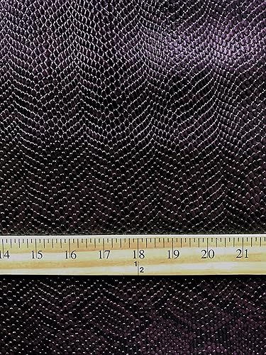 Miniatura 9 de Fabric Empire The Yard - Tela de tapicería de vinilo con textura en relieve, material de cuero falso de serpiente para bolsos, bolsos, zapatos,