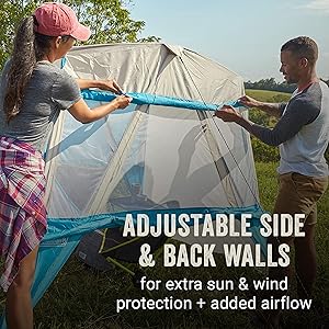 Coleman Backpack Sun Shelter, Portable 7x7ft Canopy Tent with Easy Setup, Lightweight Shade Tent for Beach, Park, Sidelines, & More, Backpack Carry Bag