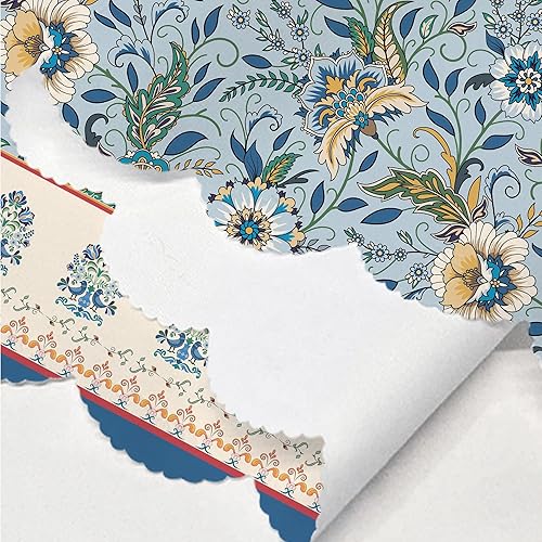 Miniatura 29 de Mantel redondo bohemio de 60 pulgadas, mantel circular bohemio, resistente a las manchas, repelente al agua y sin arrugas, coloridos manteles Mantel