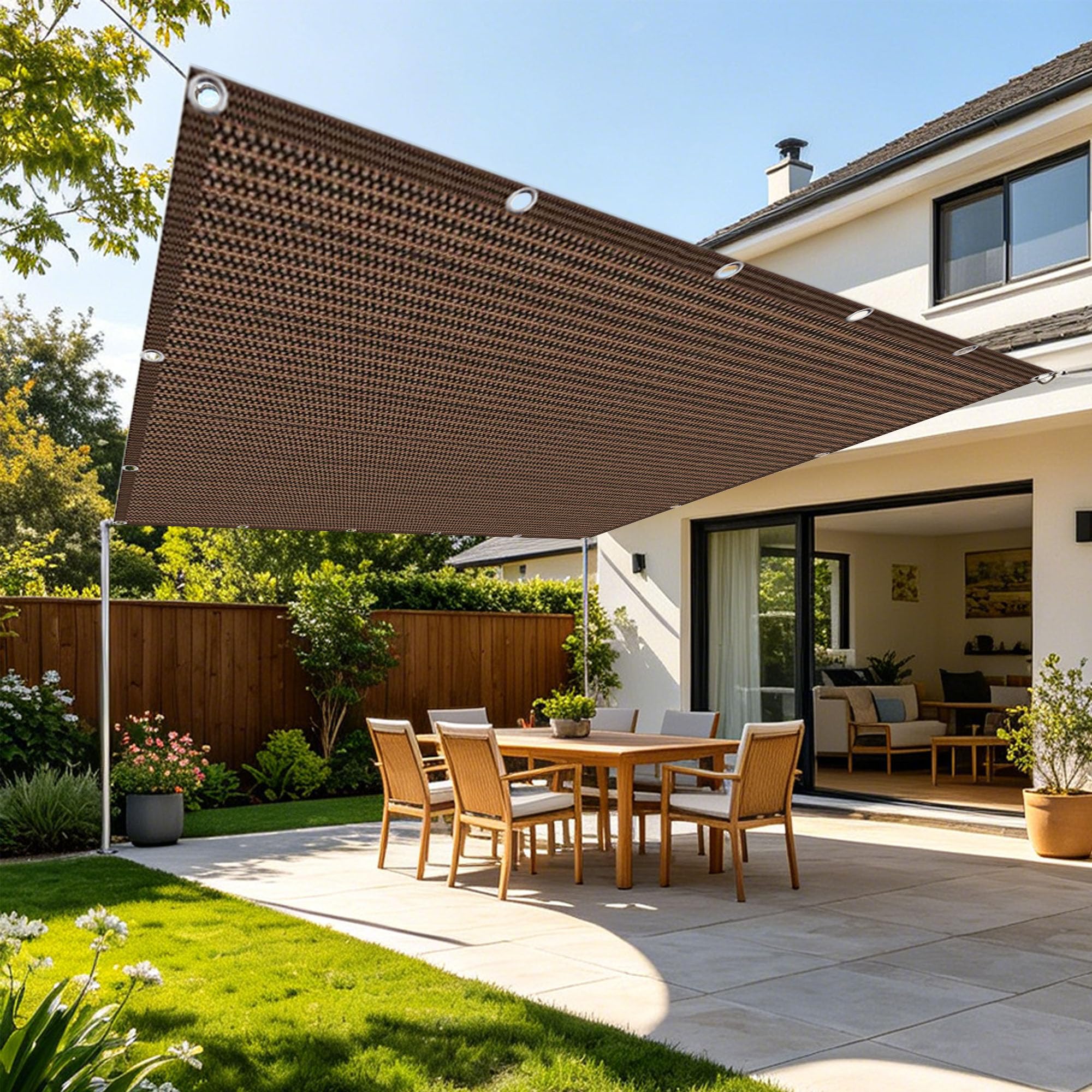 Voile ombrage 1.4 x 5 m pour créer un coin de fraîcheur sur votre terrasse