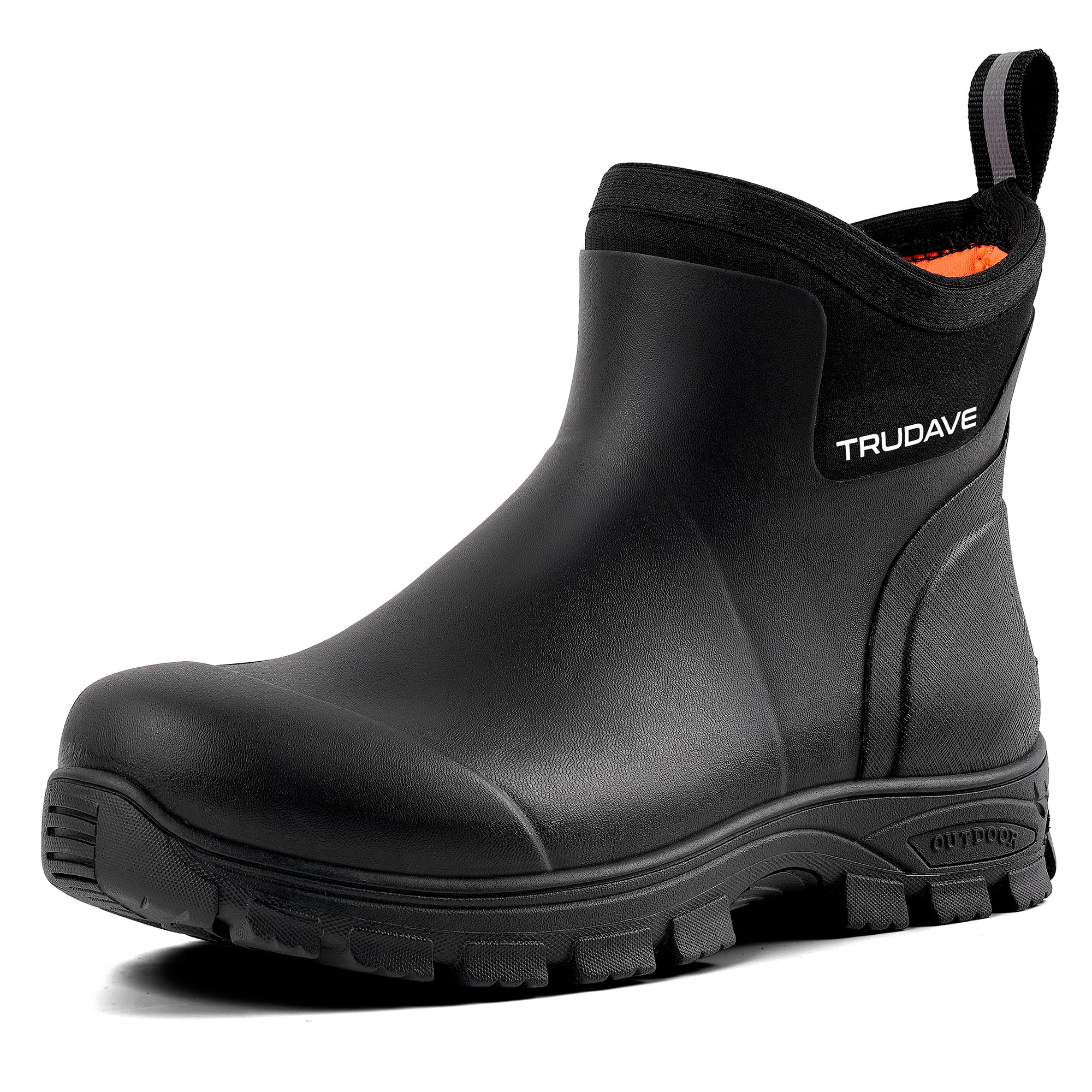 trudave Men's Rain Boots Waterproof Garden Shoes, Ankle Rubber Work Boots, Camp Outdoor Snow Mud Boots for Farming, Hunting, Lawn Work, Size 7-14-picture-52
