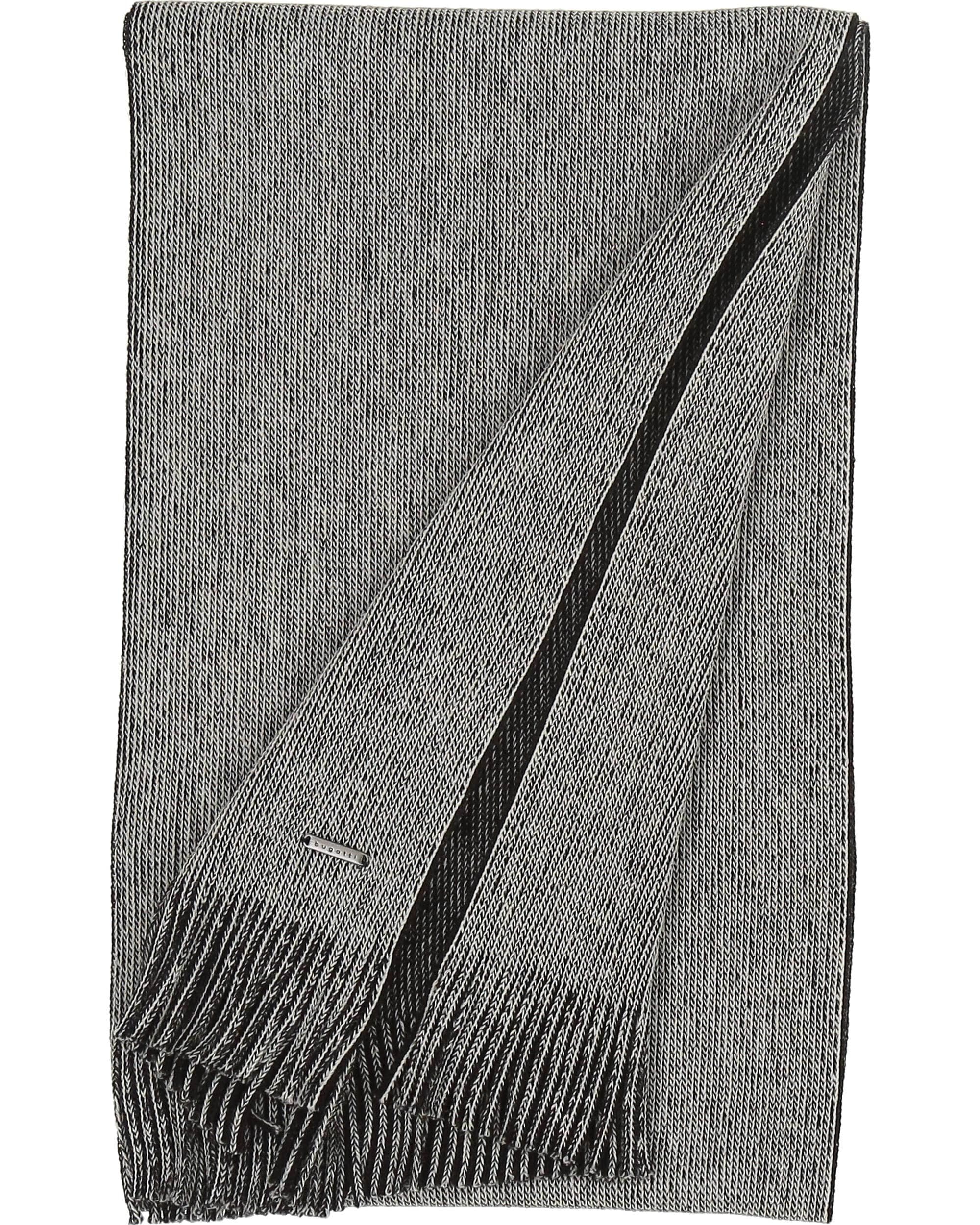 bugatti bufanda de hombre con flecos - 25 x 180 cm - bufanda de punto 100% lana