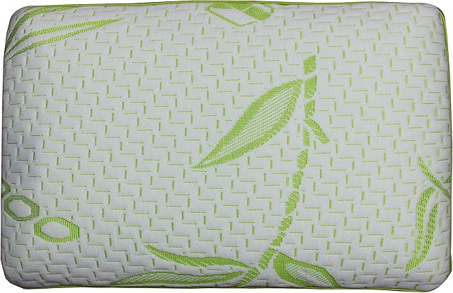 BEDWAY Luxury Bamboo Cot Pillow with Soft Breathable Bamboo Cover - Memory Foam Anti Allergenic Junior Pillow (Cot Pillow (25 x 40cm))