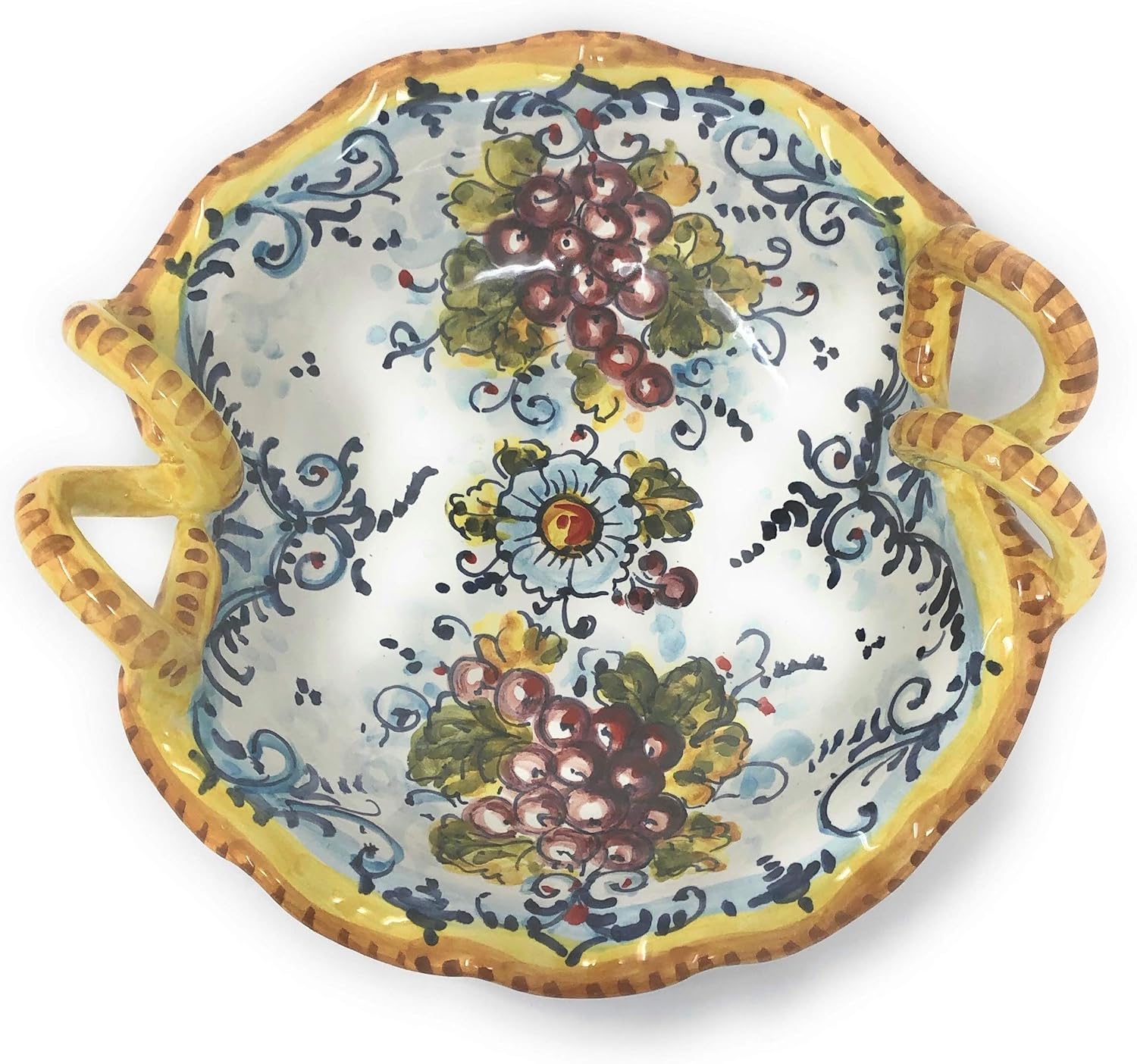 CERAMICHE D'ARTE PARRINI - Italian Ceramic Art Montalcino Pottery Serving Small Bowl Hand Painted Made in Italy Tuscan