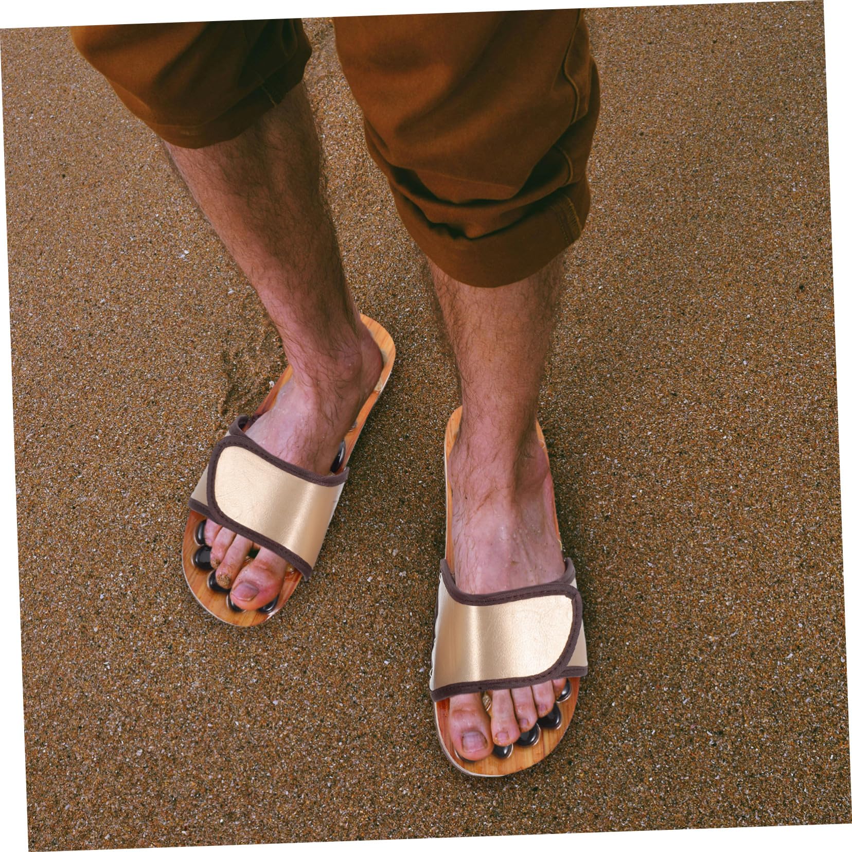 Fußmassage Slipper mit Akupressur pebbles Massagepantoffeln für Herren und Damen Therapie Sandalen zur Durchblutungsförderung Bequeme Wiederverwendbare Hausschuhe