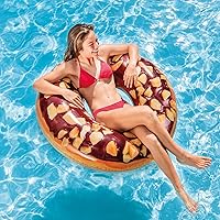 Vista 2 de Intex Nutty - Tubo inflable en forma de dona de chocolate con impresión realista, 45 pulgadas de diámetro