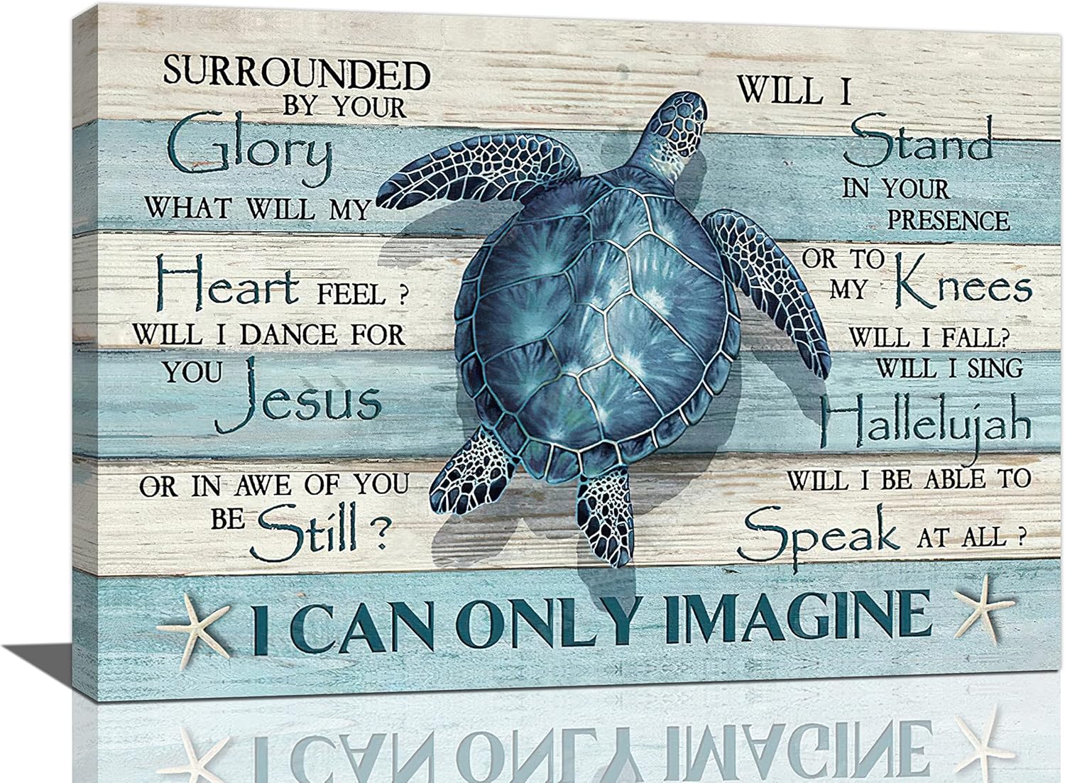 Sea Turtle Canvas Wall Art I Can Only Imagine Wall Decor