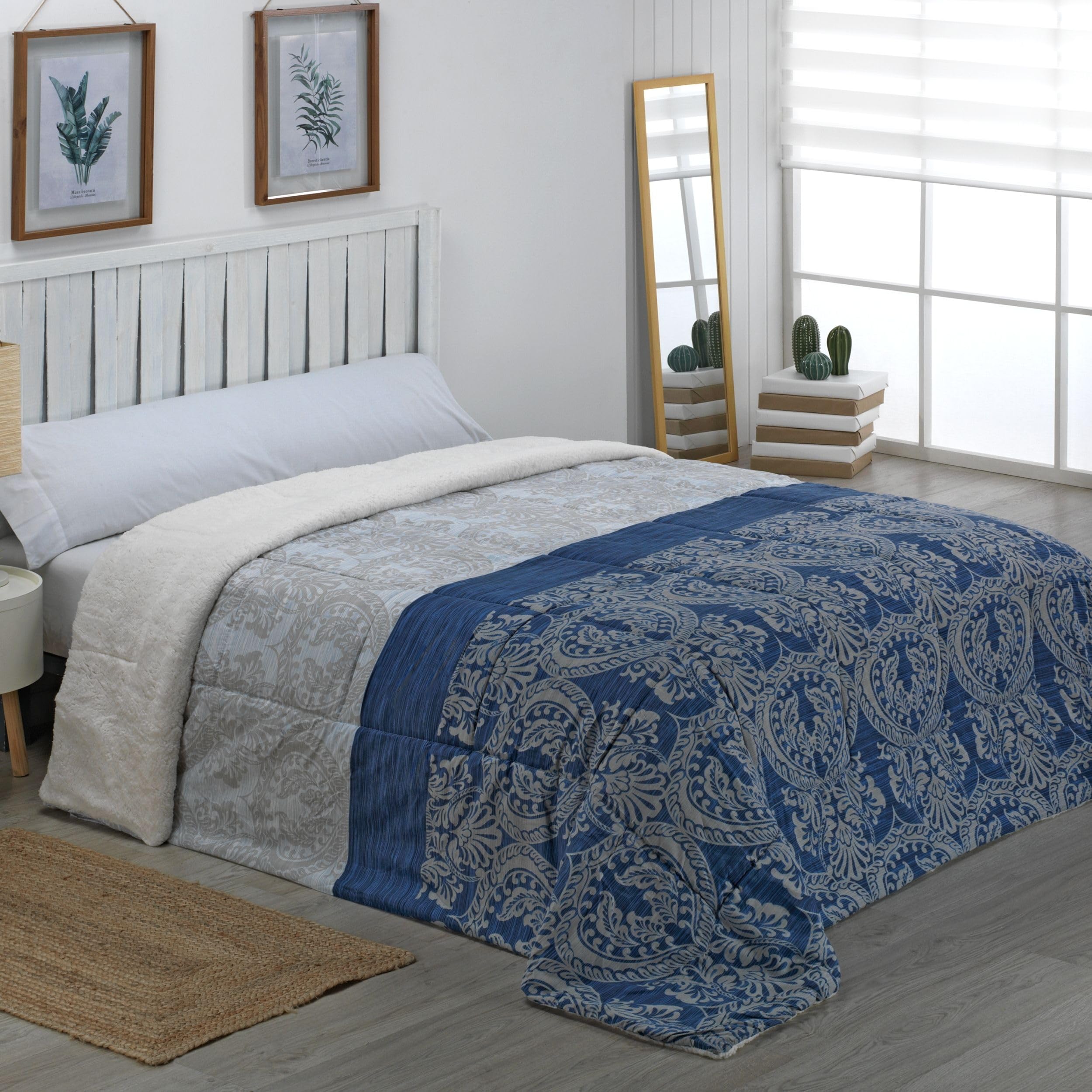 Funda Nórdica Cama 135 – Juego de 3 Piezas (Funda Edredón 220x260, Sábana Bajera Ajustable 135x190, Funda Almohada 150x45) – 100% Microfibra Suave 200 g/m2 – Ropa Cama con Estampado Moderno (Kurasaki)