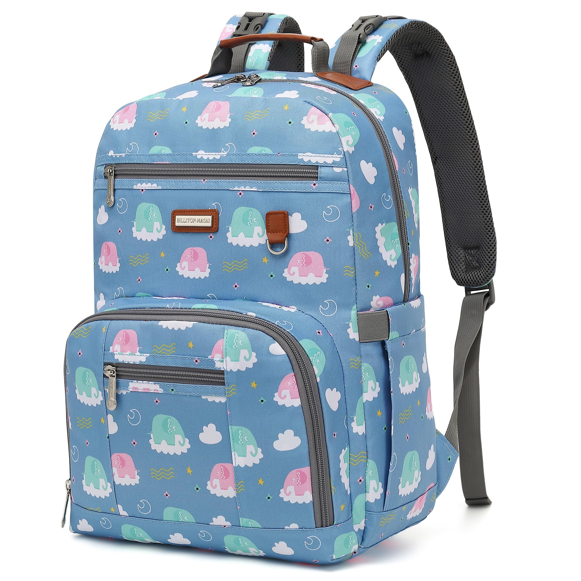 BILLITON MSHI Diaper Bag Backpack (Grey), Blue, L, Modern â image 1
