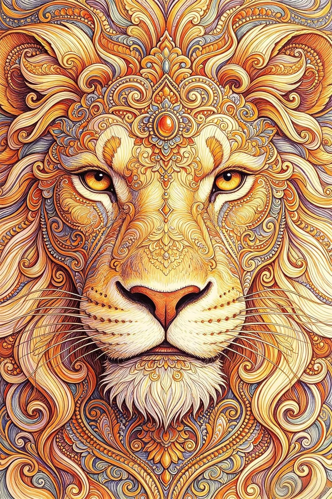 Puzzle 1200 Pezzi Leone Animale Puzzle per Adulti, Difficile e Sfidante con Poster Idea Regalo per Appassionati Puzzle Classici