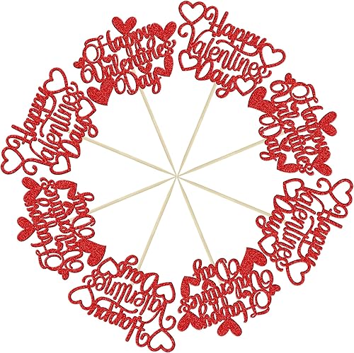 Vista 75 de 36 piezas de decoración de cupcakes para el día de San Valentín, dulce amor, San Valentín, para el día de San Valentín, fiesta de cumpleaños