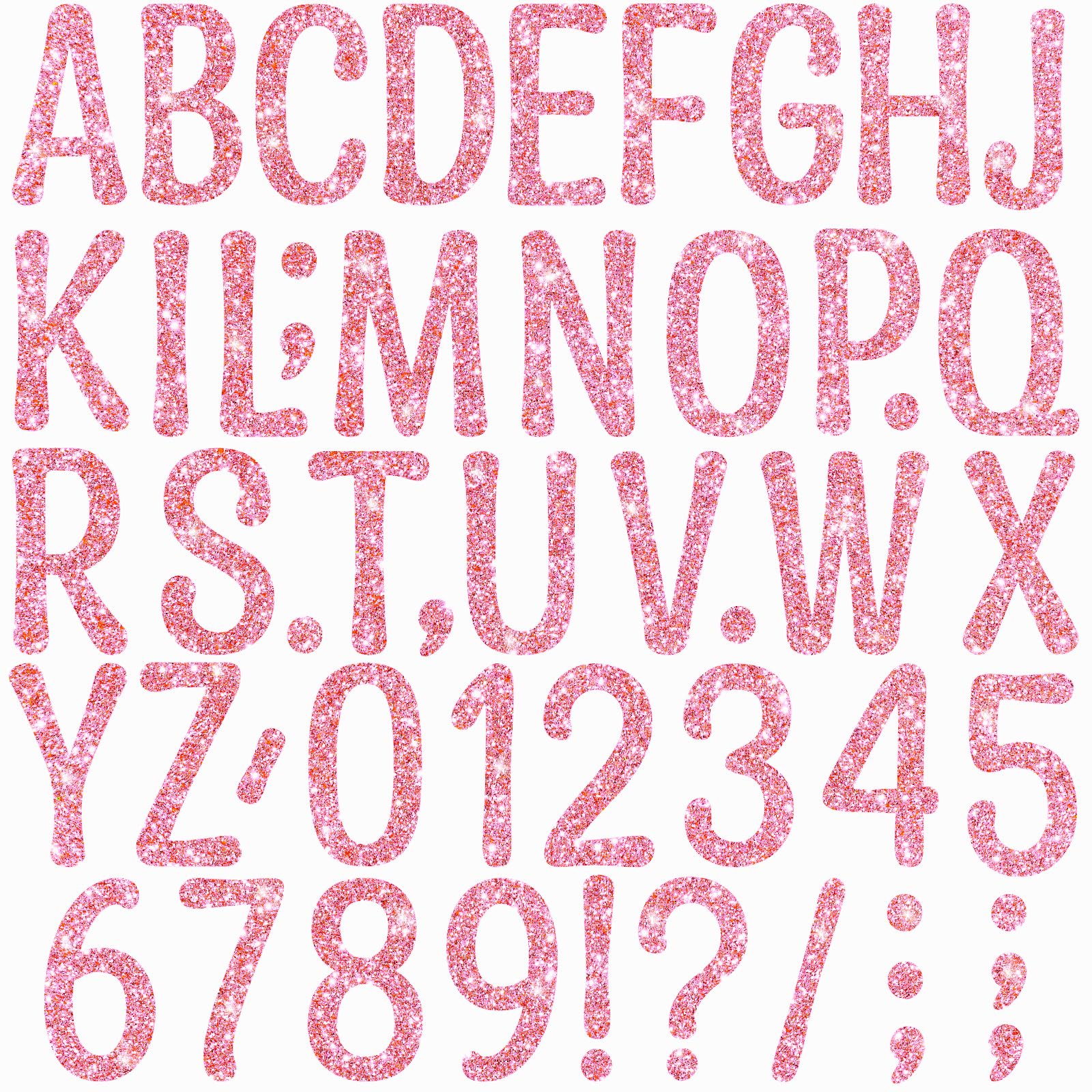 Photo 1 of 20 Sheets Glitter Letter Stickers, 264 PCS Bulletin Board Letters Large 4 Inch Self-Adhesive Alphabet Number Stickers Letters for Poster Board Mailbox Classroom Crafts Party Decor DIY Projects (Pink)