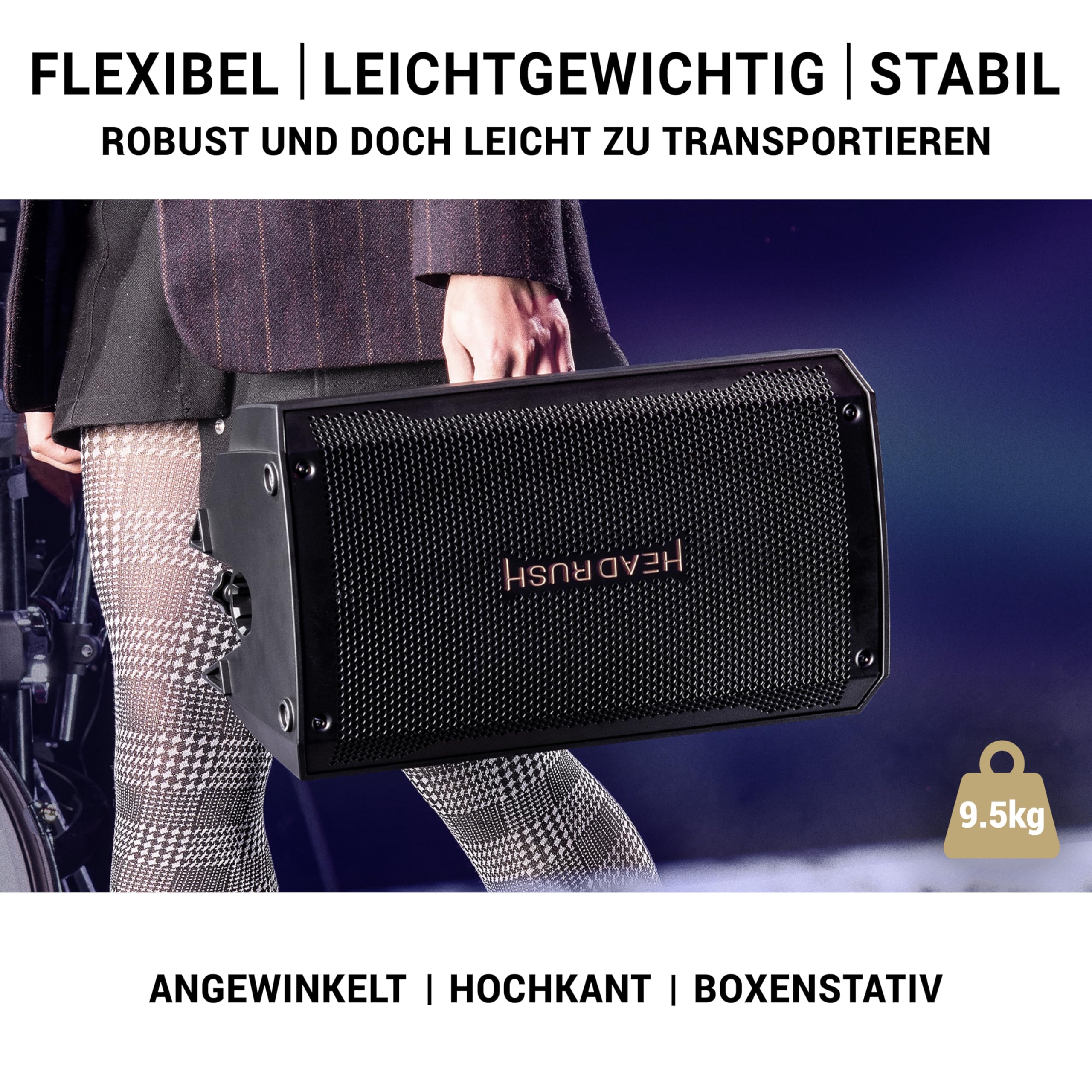 HeadRush FRFR108 MKII - 2000W E Gitarre und Bass Verstärker, 8" Fullrange Linearer Frequenzgang Bluetooth-Lautsprecher für Multi-FX und Amp Modeling Prozessoren
