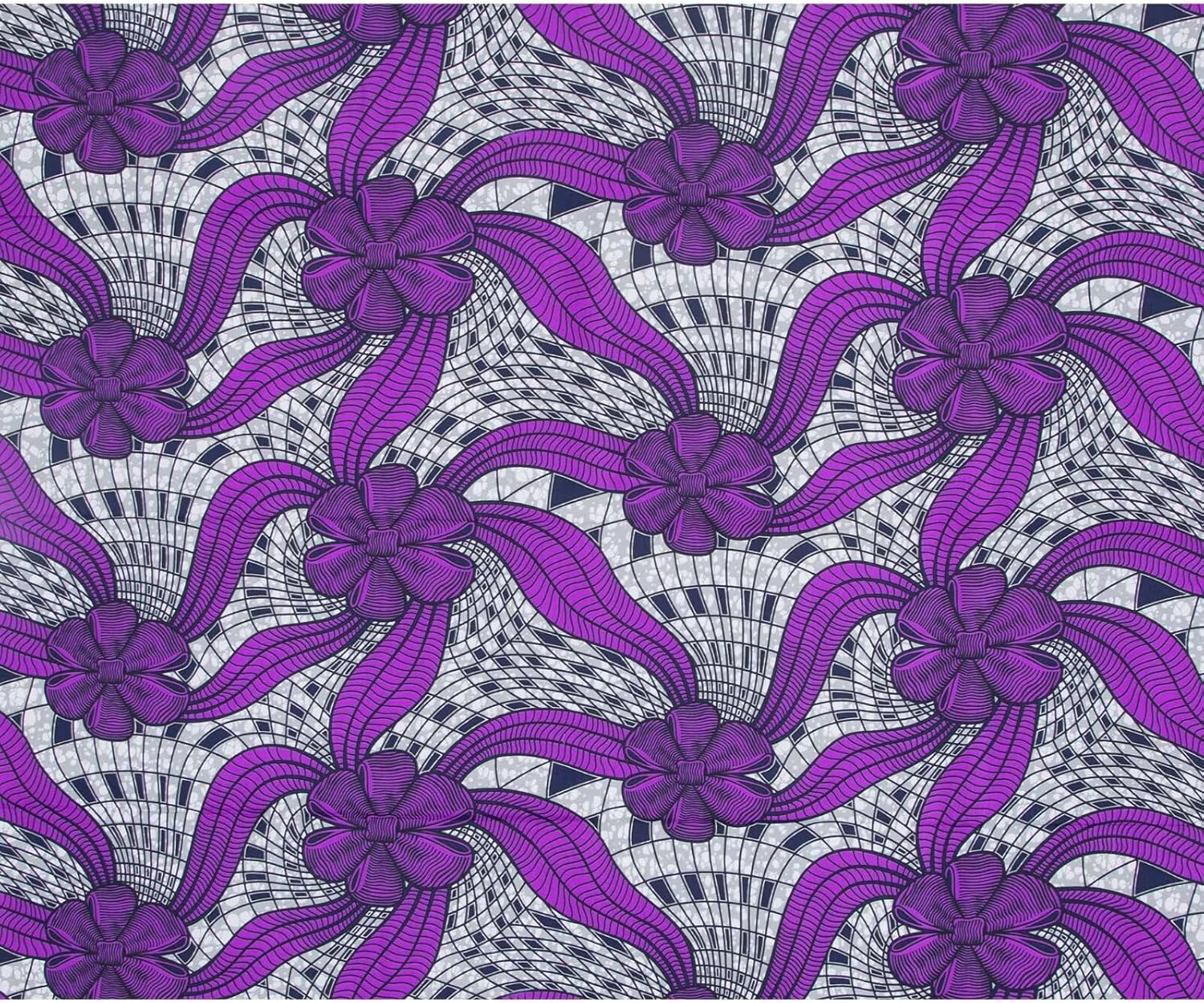 African Fabric 6 Yards Ankara Fabric Tribal Print Kente Cloth for Dashiki Party Dress