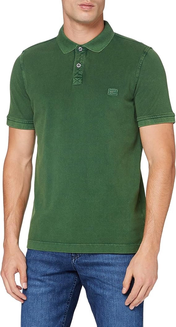 camel active Men's 4094014p0638 Polo Shirt, Fir Green, S Amazon.co.uk Fashion