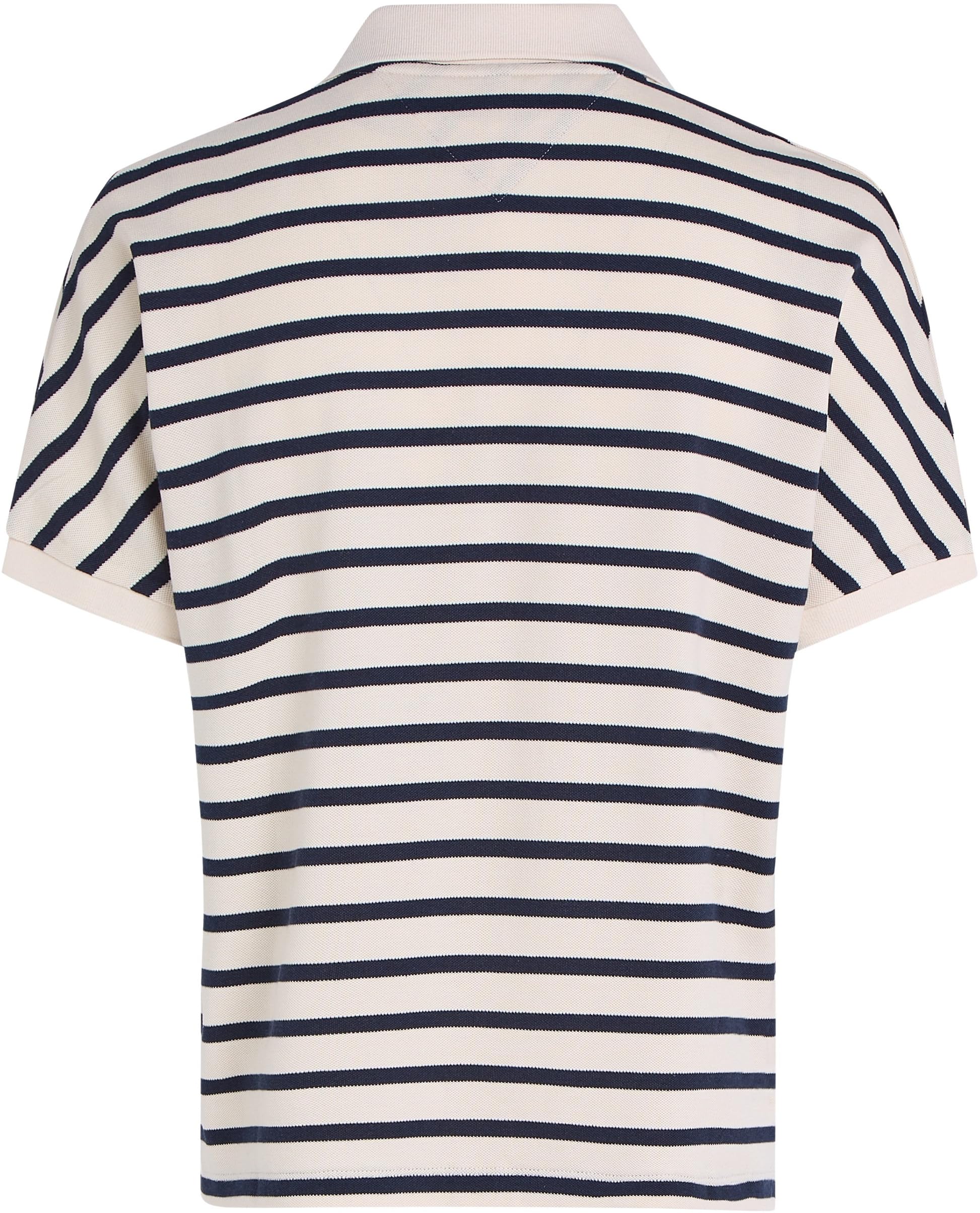 Tommy Hilfiger LYOCELL OPEN-NK RELAXED POLO SS WW0WW44512 Kobiety Lyocell Open-nk Relaxed Polo Ss Ww0ww44512
